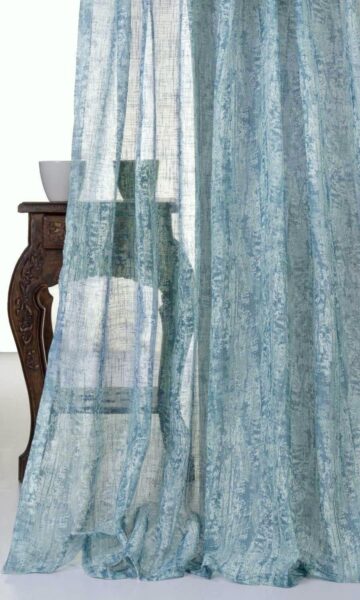 Blue Sheer Window Curtains