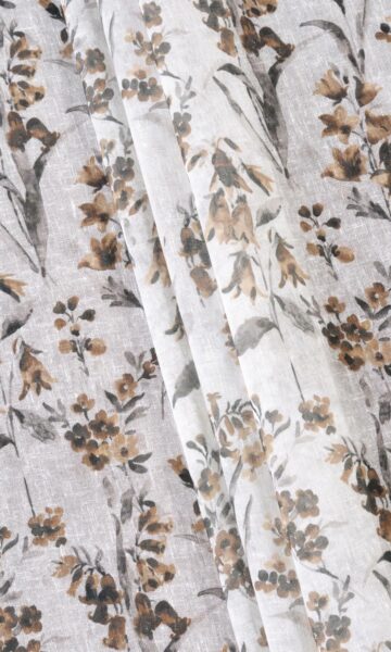 'Old Gold' Floral Fabric Swatch