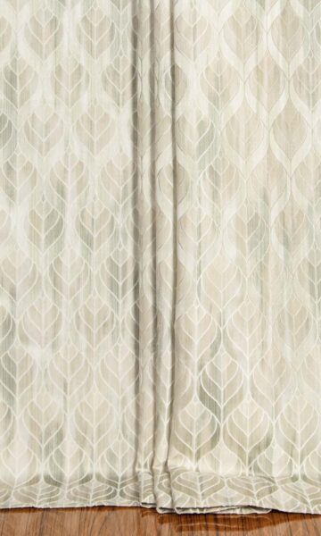 Soft Green Petal Patterned Window Shades