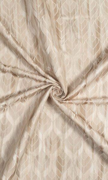 Pale Beige & Brown Window Curtains & Roman Shades