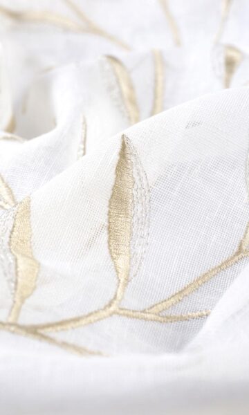 'Sugared Nut' Fabric Swatch (White/ Beige)