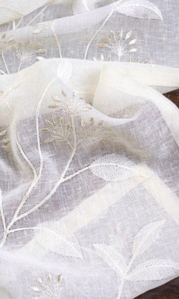 'Cream Pudding' Fabric Swatch (White/ Cream)