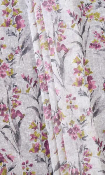 'Fresh Orchid' Fabric Swatch (Pink/ Grey)