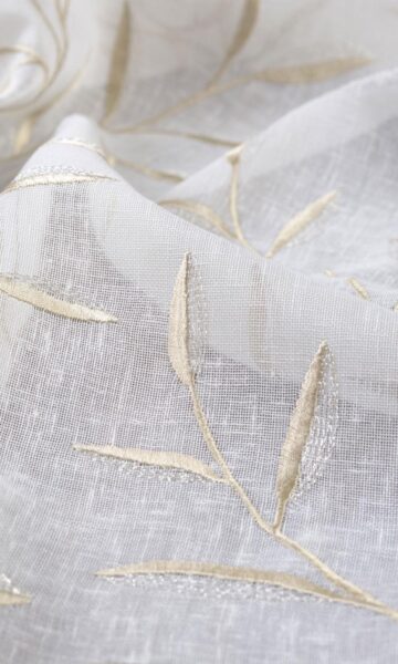 'Sugared Nut' Fabric Swatch (White/ Beige)