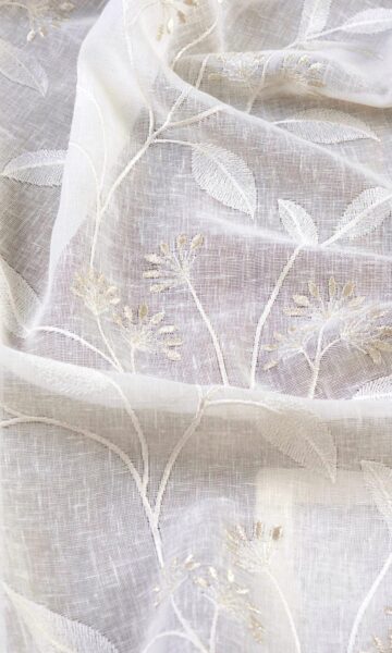 'Cream Pudding' Fabric Swatch (White/ Cream)