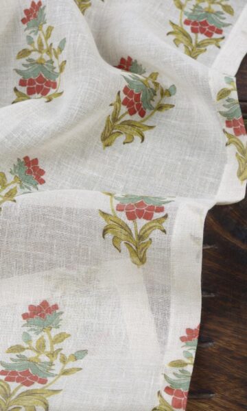 'Noah' Sheer Floral Fabric Swatch