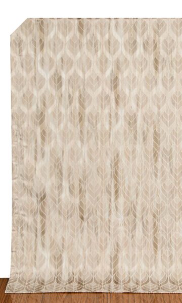 Pale Beige & Brown Window Curtains