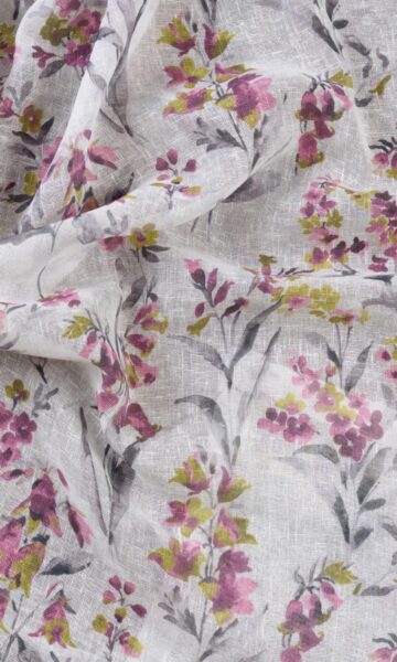 'Fresh Orchid' Fabric Swatch (Pink/ Grey)