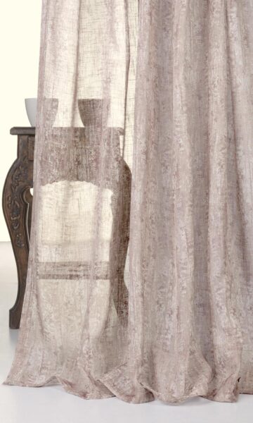 'Pale Sand' Brown Sheer Window Curtains