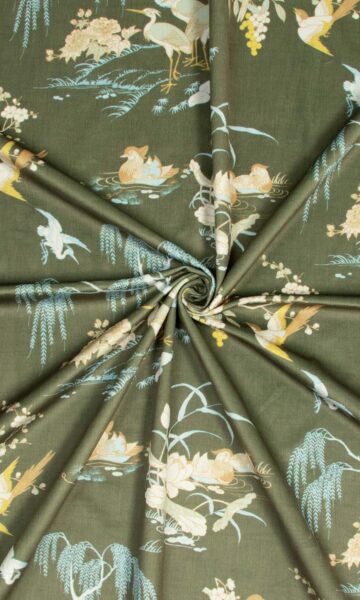 'Shade Leaf' Fabric Swatch (Olive Green)