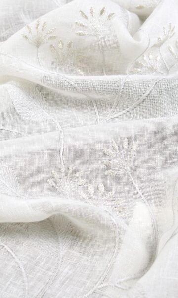 Embroidery Floral Sheer Curtains & Roman Shades