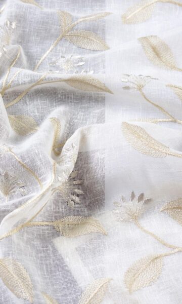 'Arabian Sand' Fabric Swatch (White/ Beige)