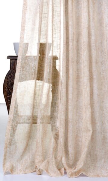 Pink & Orange Sheer Window Curtains