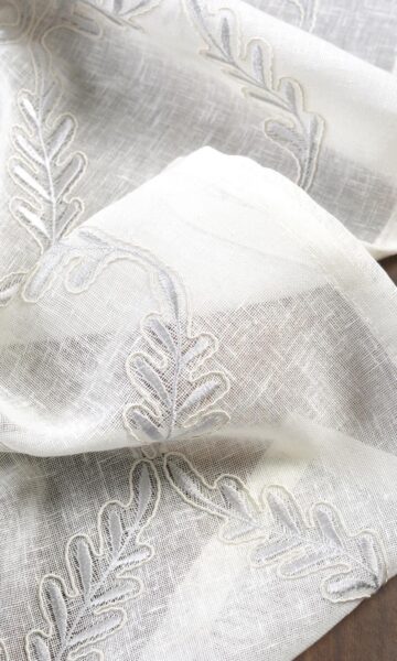 Embroidery Sheer Window Curtains & Roman Shades