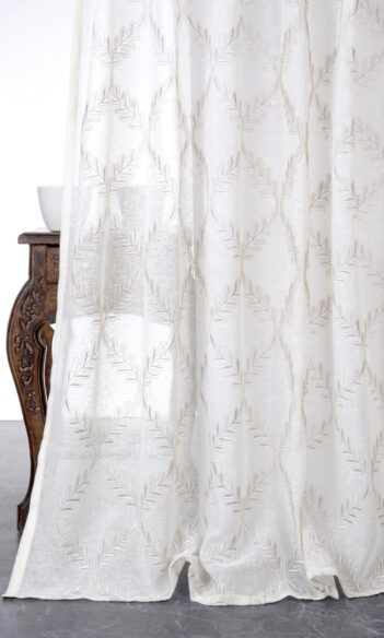 Embroidery Sheer Window Curtains