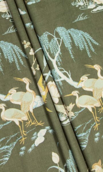'Shade Leaf' Fabric Swatch (Olive Green)