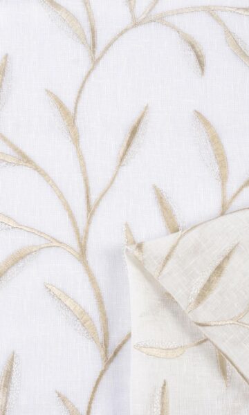'Sugared Nut' Fabric Swatch (White/ Beige)