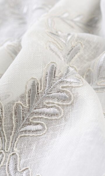 Embroidery Sheer Window Curtains & Roman Shades