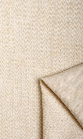 'Netsuke' Herringbone Textured Custom Curtains (Ivory Beige)