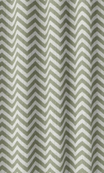 'Acacia' Fabric Swatch (Green/ White)