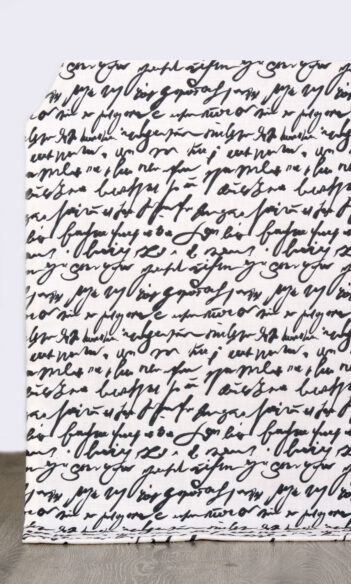 'Ambroise' Fabric by the Yard (Paper White/ Ink Black)