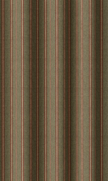 'World Gold' Striped Made-to-Order Curtain Panels (Green & Red) - Image 3