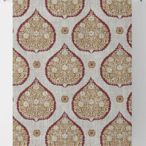 'Galta' Paisley Made-to-Measure Curtains (Red/ Orange)