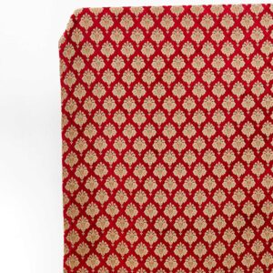 'Red Spray' Floral Velvet Bespoke Drapes (Beige/ Brown/ Red)