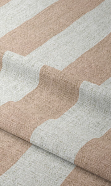 'Spring Poppy' Modern Striped Bespoke Drapery (Blush Pink/ White) - Image 2