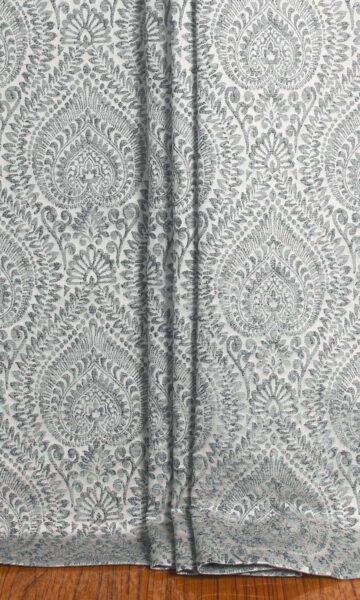 'Gajner' Fabric Swatch (Grey/ Deep Blue) - Image 2