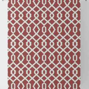 'Coral Rose' Trellis Patterned Made-to-Order Curtains (Red)