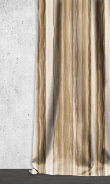 'Arbor' Room Darkening Striped Custom Drapes (Brown/ Beige) - Image 2