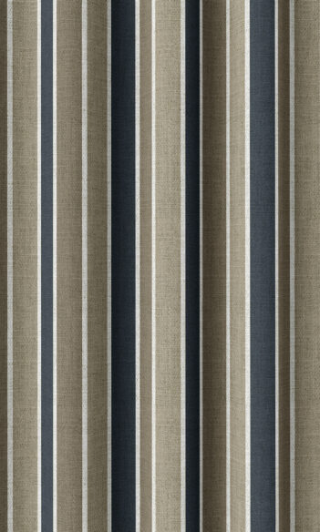 'Krimson Lake' Fabric by the Yard (Navy Blue/ Brown)