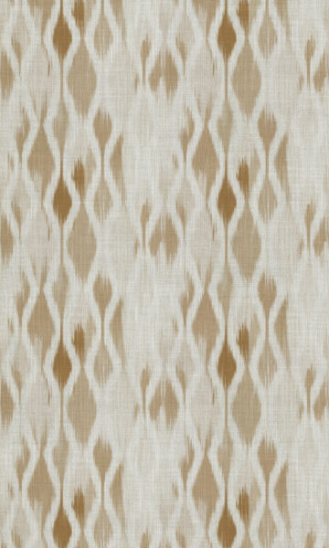 'Toasted' Ikat-Style Custom Drapes (Eggshell White/ Pale Brown) - Image 4