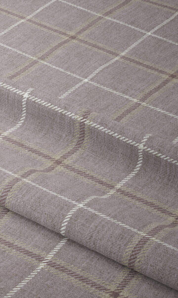 'Pastel Mauve' Modern Check Patterned Bespoke Drapery (Lavender) - Image 3