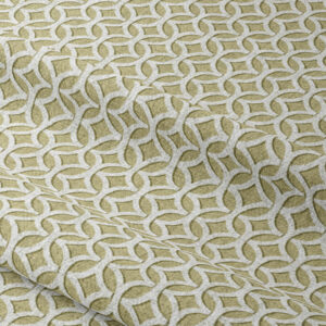 'Dancing Green' Geometric Print Window Curtains (Pastel Green)