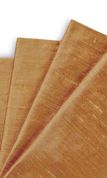 'Purnia' Dupioni Silk Custom Drapes (Saffron Orange) - Image 2