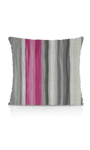 'Prima Donna' Watercolor Effect Striped Custom Drapes (Grey/ Pink) - Image 3
