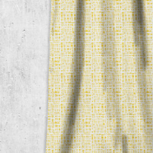 'Cha Cha' Abstract Print Custom Drapes (Eggshell White/ Yellow)