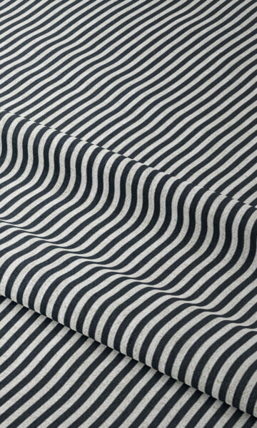 'Blue Sable' Modern Striped Custom Drapes (Midnight Blue) - Image 2