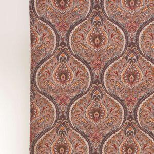 'Colorado Dawn' Damask Window Drapery (Umber Brown/ Red/ Yellow)