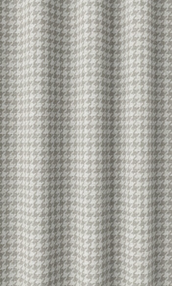 'Marcel' Houndstooth Print Custom Size Curtains (Grey/ White)