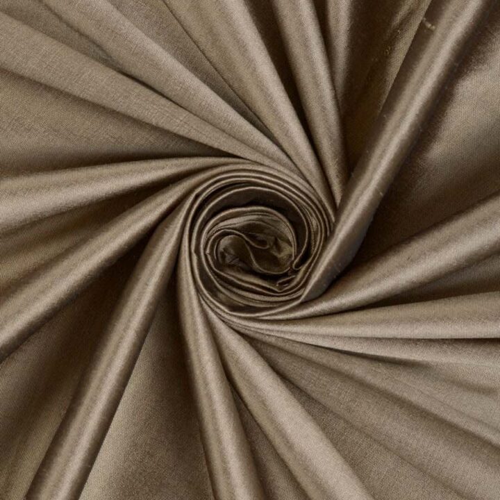 ‘Macchiato’ Shantung Silk Made-to-Measure Curtains (Brown)