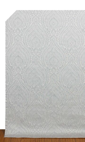 'Medusa' Textured Floral Custom Size Drapery (Silver Grey) - Image 2