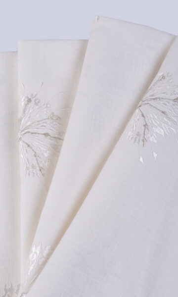 'Autun' Sunburst Embroidered Bespoke Drapery (White/ Pale Gray) - Image 7