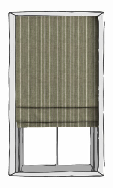 'Ivy' Modern Striped Print Custom Drapes (Olive Green) - Image 4