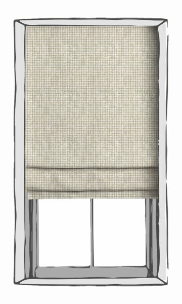 'In a Café' Houndstooth Print Custom Size Curtains (Beige/ White) - Image 4
