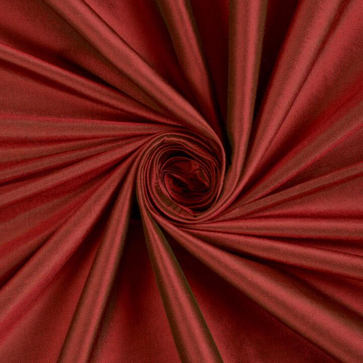 ‘Granada’ Shantung Silk Made-to-Measure Curtains (Copper Red)