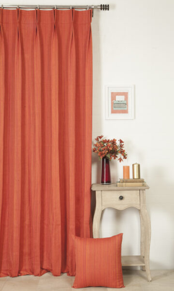 'Yamini Medea' Cotton Made-to-Measure Curtain Panels (Orange)
