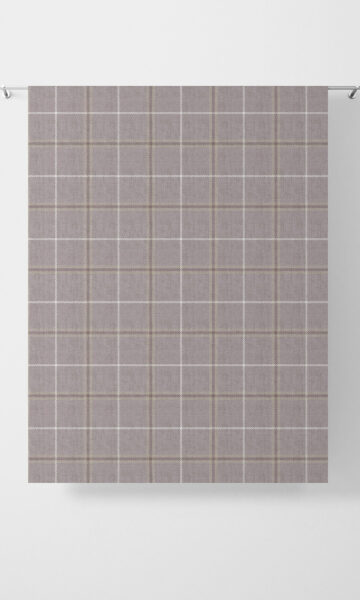 'Pastel Mauve' Modern Check Patterned Bespoke Drapery (Lavender) - Image 4